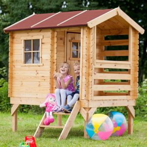 Timbela medinis namelis vaikams su laipteliais M501B, 130x164cm (vizualas)_295