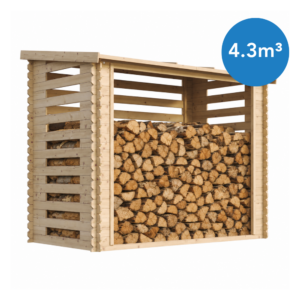 Firewood shed M202 - 228 x 130 cm - 4 m³ | Timbela.com