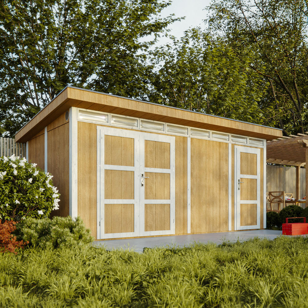 LP® SmartSide® panel shed M905C - 236 x 486 cm - 12 m2 | Timbela.com