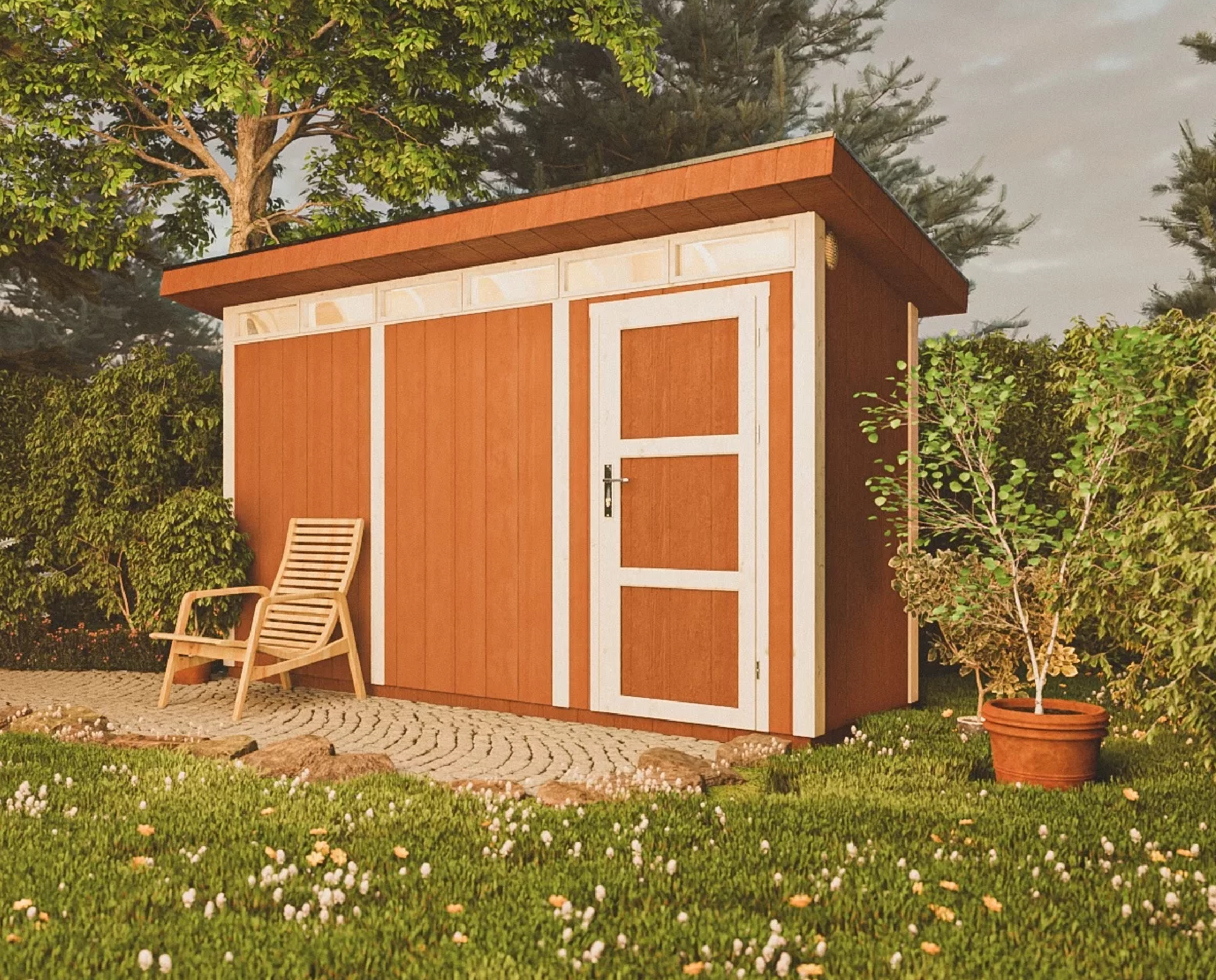 Store your things in LP® SmartSide® garden sheds