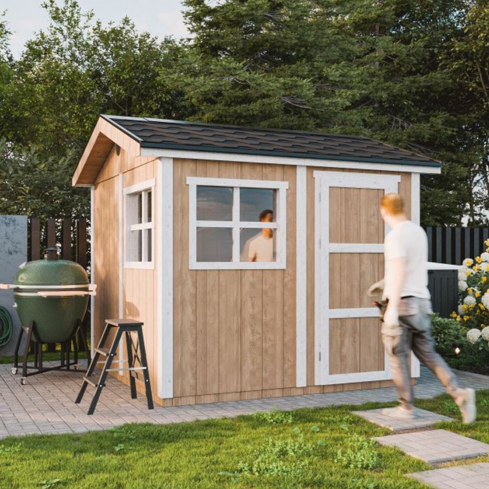 LP® SmartSide® panel shed M913 - 236 x 250 cm - 6 m2 | Timbela.com